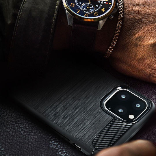 Forcell Carbon Задна корица Силикон Черен (Galaxy A32 4G)