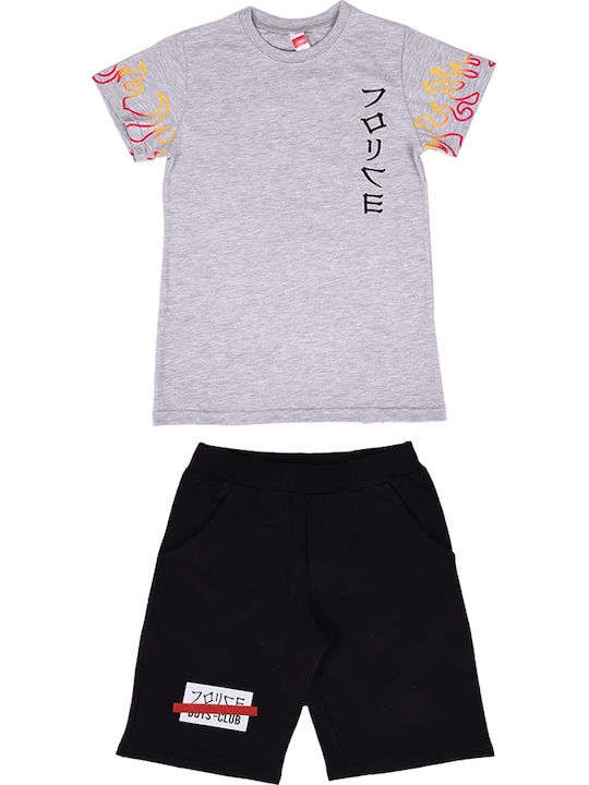 Kids' Set with Shorts Summer 2pcs Gray