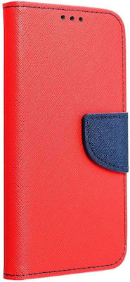 Fancy Brieftasche Synthetisches Leder Red/Navy (Redmi Note 9)