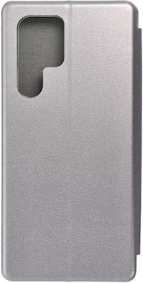 Forcell Elegance Buchen Sie Synthetisches Leder Gray (Galaxy S22 Ultra 5G)