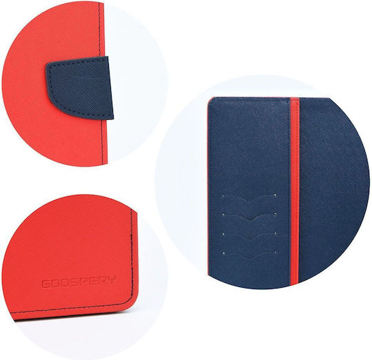 Mercury Fancy Diary Flip Cover Κόκκινη (Galaxy Tab S4 10.5)