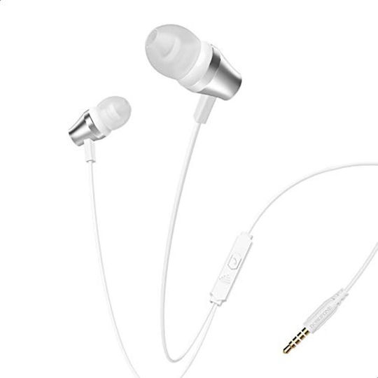 Borofone BM52 In-ear Handsfree with 3.5mm Connector Silver