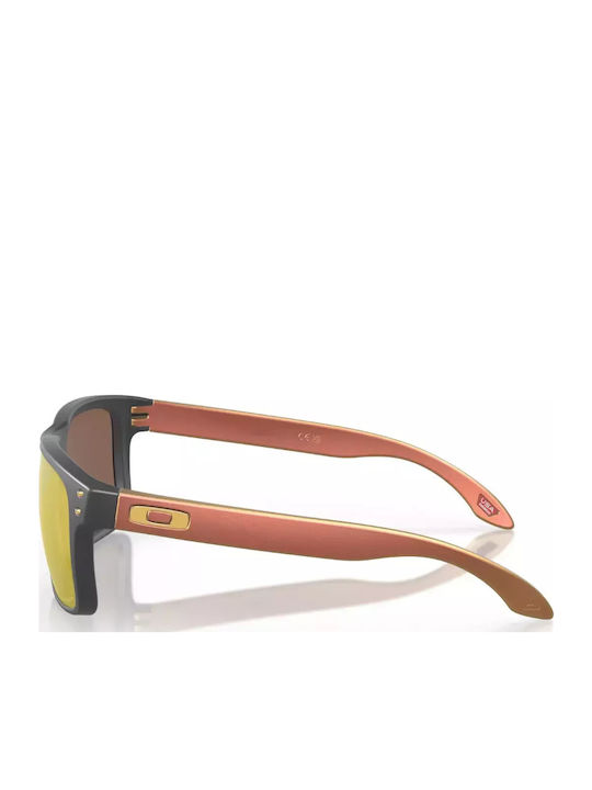 Oakley Holbrook Men's Sunglasses with Gray Plastic Frame and Yellow Polarized Lens OO9102-W4