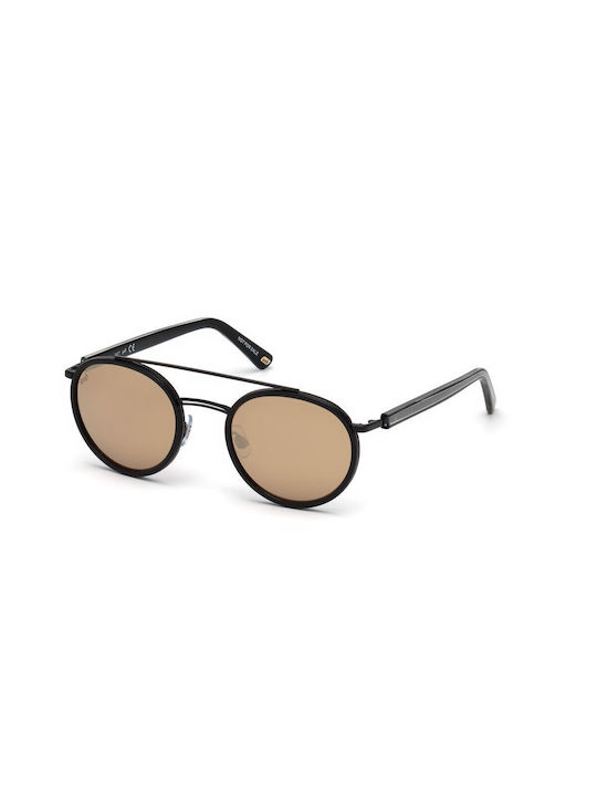 Web Sunglasses with Black Frame and Brown Mirror Lens WE0225 01G