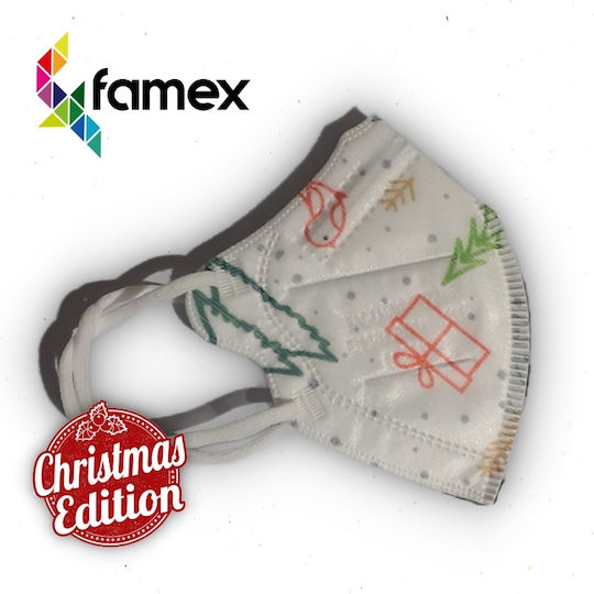 Famex Kids Mask FFP2 NR Protective Mask FFP2 Kids Christmas Edition 10pcs