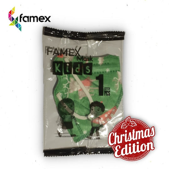 Famex Kids Mask FFP2 NR Protective Mask FFP2 Kids Christmas Edition 10pcs