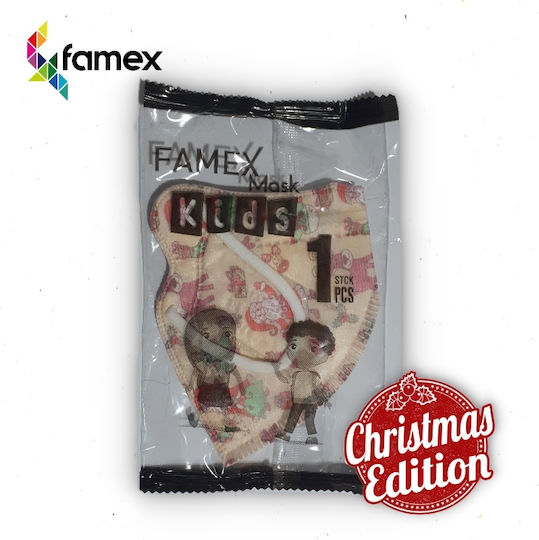 Famex Kids Mask FFP2 NR Protective Mask FFP2 Kids Christmas Edition 10pcs