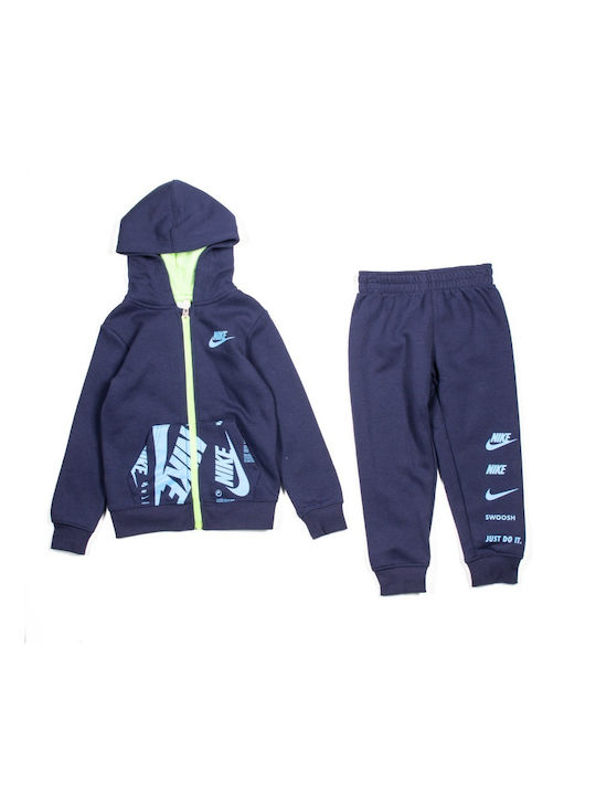 Nike Copilăresc Set de pantaloni de trening Albastru 2buc