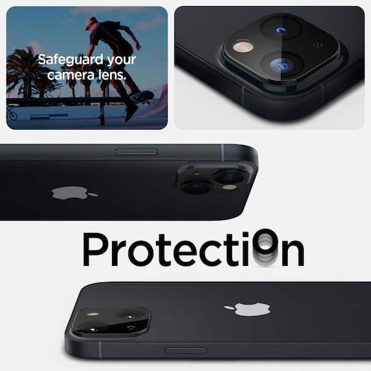 Spigen Optik.tr Προστασία Κάμερας Tempered Glass Μαύρο για το iPhone 14 / 14 Plus