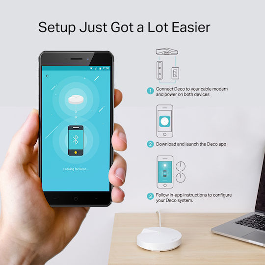 TP-LINK Deco M5 v3 WiFi Mesh Network Access Point Wi‑Fi 5 Dual Band (2.4 & 5GHz) in Double Kit