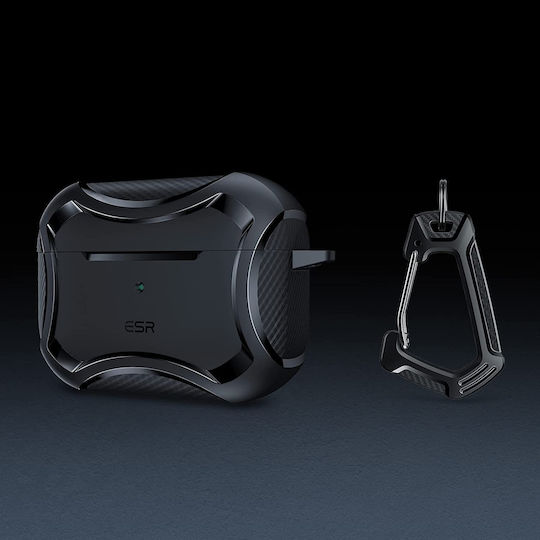 ESR Cyber Armor Halolock MagSafe Plastic Case with Keychain Black for Apple AirPods Pro