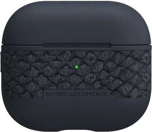 Njord Vindur Leather / Silicone Case Dark Grey for Apple AirPods 3