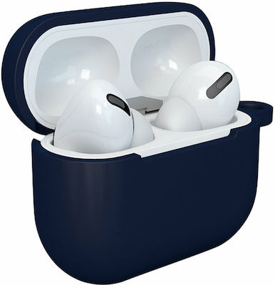 Hurtel Soft Θήκη Σιλικόνης με Γάντζο Dark Blue για Apple AirPods 3