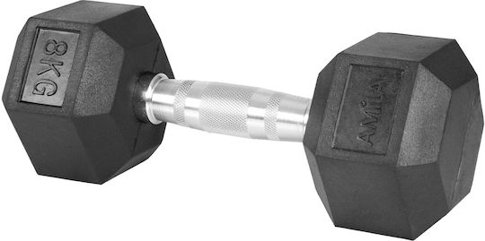 AMILA Dumbbell Hexagon Rubber 1 x 8.0kg