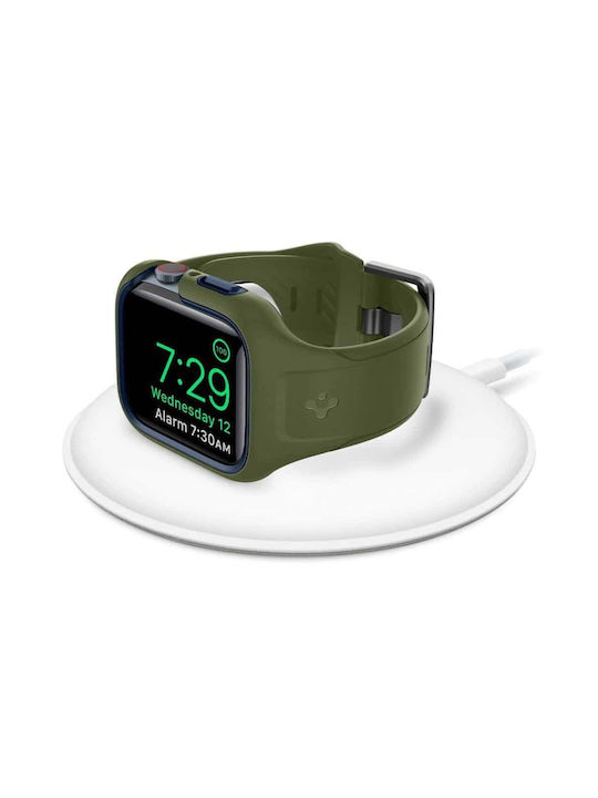 Spigen Liquid Air Pro Silikonhülle Moss Green für Apple Watch 45mm