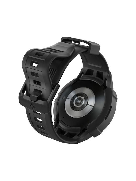 Spigen Rugged Armor Silicone Case in Black color for Galaxy Watch5 Pro