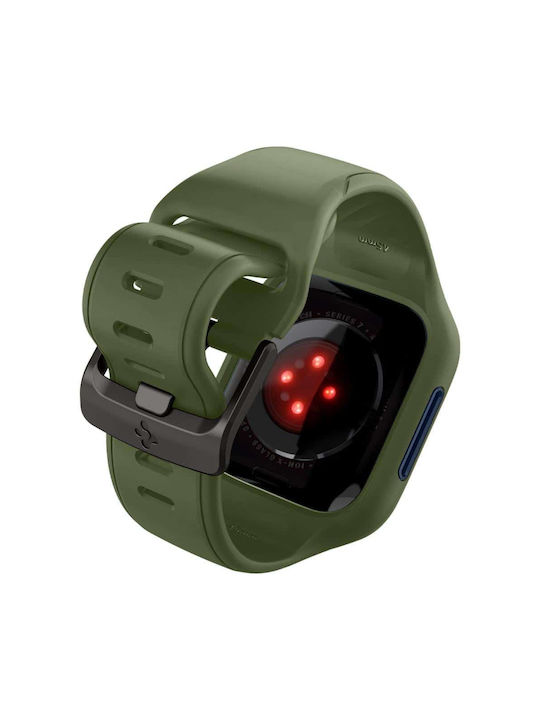 Spigen Liquid Air Pro Silikonhülle Moss Green für Apple Watch 45mm