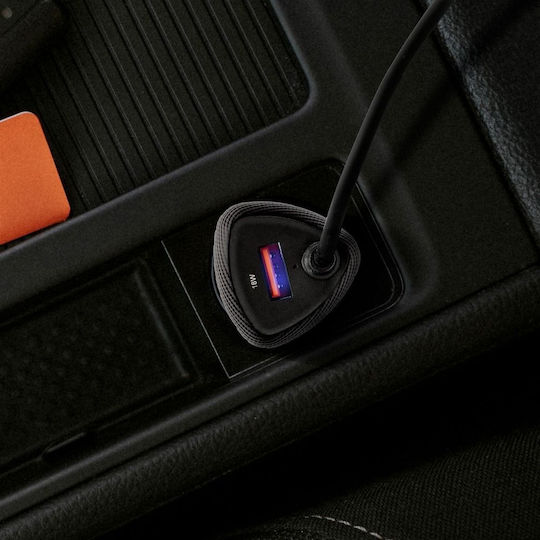 Forcell Car Charger 38W with One Port 1xUSB with Lightning Cable Black Color