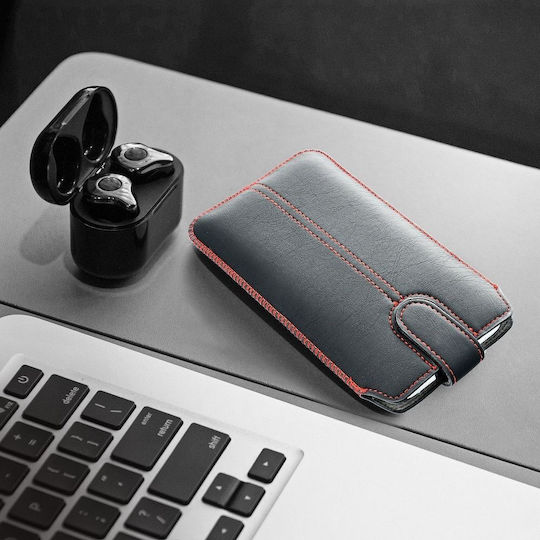 Forcell Pocket Case Ultra Slim M4 έως 6.1" Μαύρο
