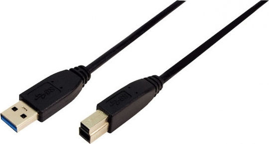 LogiLink USB 2.0 Cable USB-A male - USB-B male Μαύρο 5m (CU0009B)
