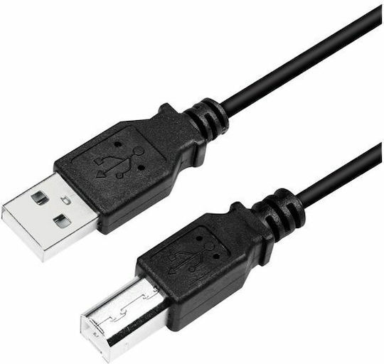 LogiLink USB 2.0 Cable USB-A male - USB-B male Μαύρο 3m (CU0008B)