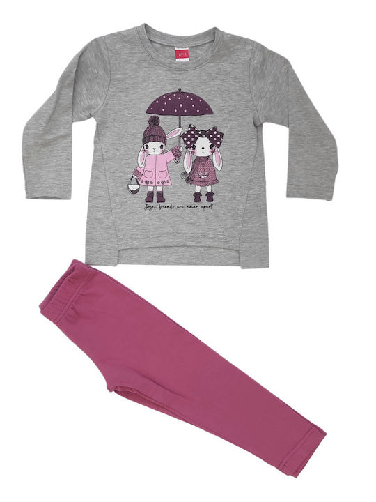 Joyce Kids Set with Leggings Winter 2pcs Gray