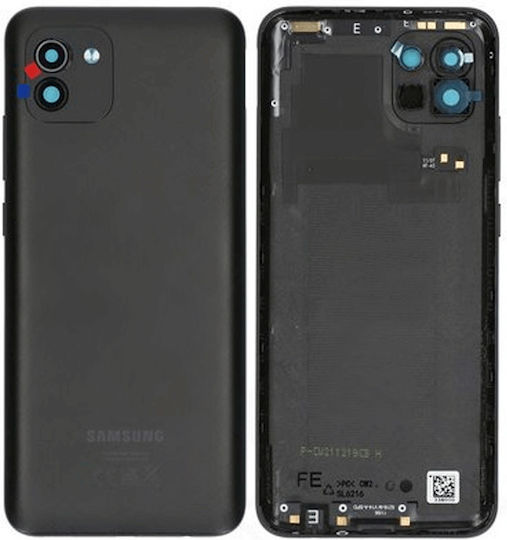 Samsung Κапак за замяна на батерията Черен за Samsung A03
