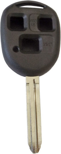 Toyota Car Key Shell with Blade with 3 Buttons Toy43 for Toyota Reinforced and Blade