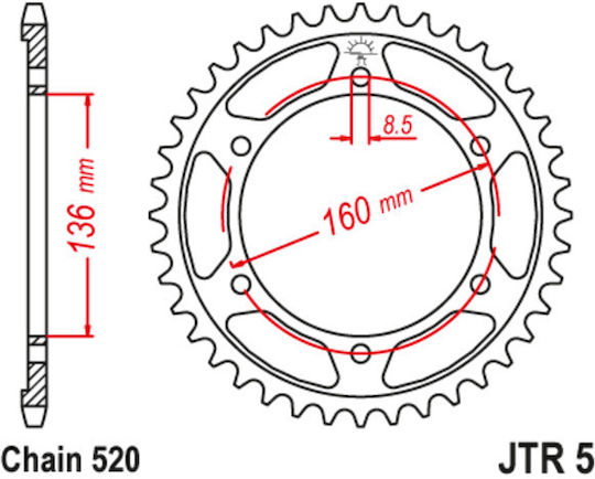 JT Sprockets Pinion spate 47 dinți pentru Aprilia Pegaso 650 pentru BMW F 650 GS / G650 GS
