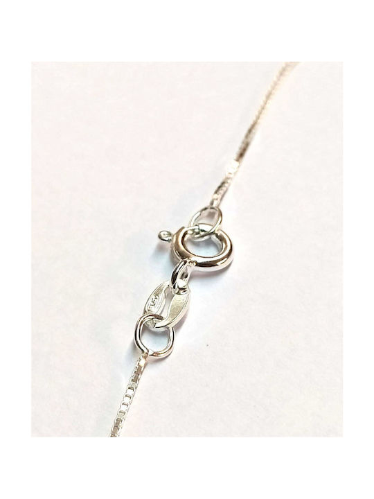 Silver peephole necklace 15 mm with silver chain