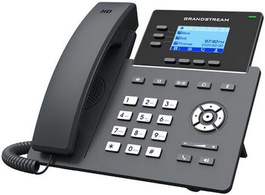 Grandstream GRP2603 Ενσύρματο Τηλέφωνο IP 6 γραμμών Μαύρο