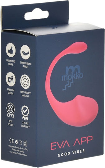 Mokko Toys Eva App Good Vibes Вибратор Яйца с Дистанционно Управление 22см Розов