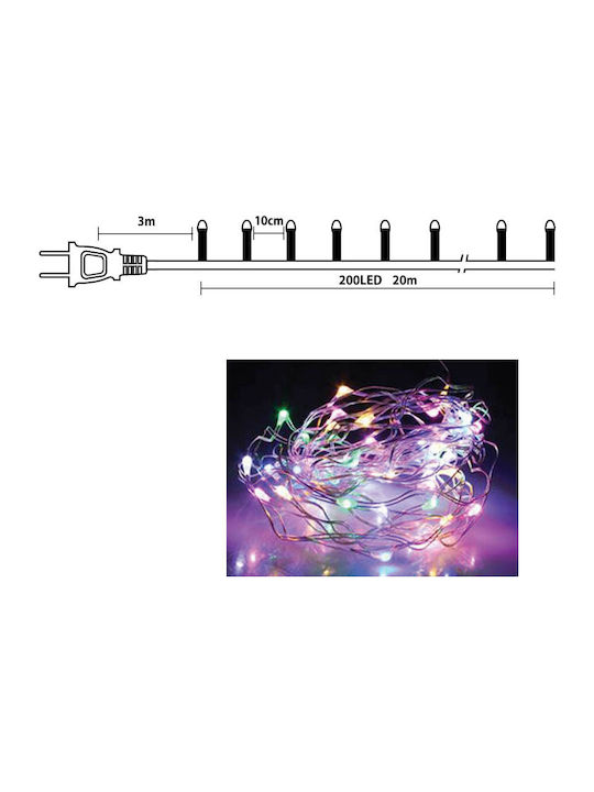 Christmas LED Light Multicolour 20m TnS