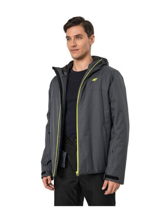 4F Men's Ski & Snowboard Jacket Gray H4Z22-KUMN001-22S