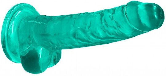 Shots Realistic Dildo With Balls Dildo realist cu testicule și ventuză Turquoise 17cm