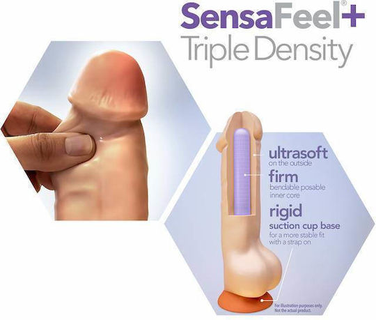 Dr. Skin Plus Posable Ρεαλιστικό Dildo με Βεντούζα Vanilla 14cm
