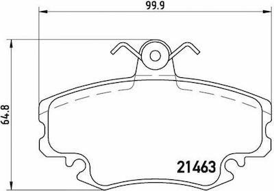 Brembo Plăcuță de frână Față pentru Renault Clio / Rapid / Super 5