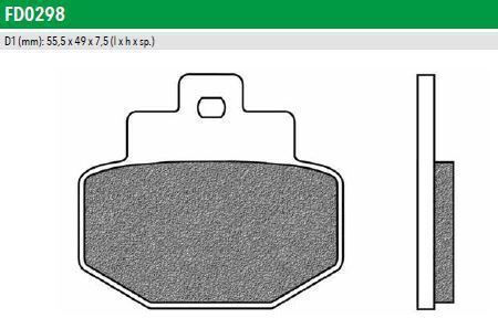 Newfren Motorcycle Brake Pads Rear Brake Pads Yamaha F321 for Gilera Runner Piaggio Hexagon Vespa 125 GT GTS Super Sport