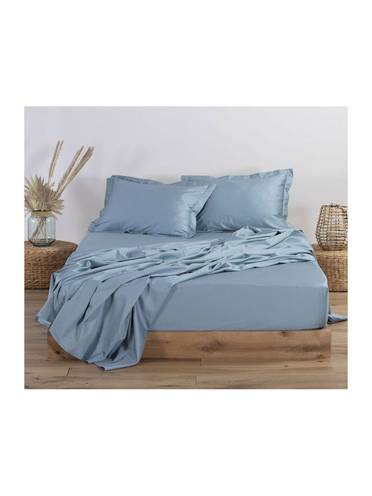 Nef-Nef Homeware Σεντόνι King Size 280x270εκ. Elements 1027 Dusty Aqua