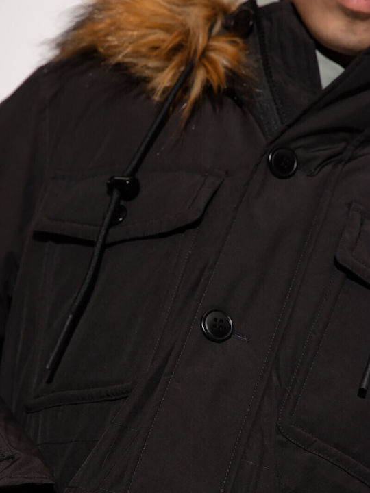 Winter Jacke Parka Schwarz