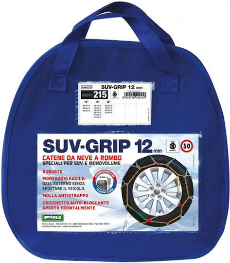 Cora SUV-Grip 215 Αντιολισθητικές Αλυσίδες Πάχους 12mm Αυτοκινήτου 4x4 2τμχ