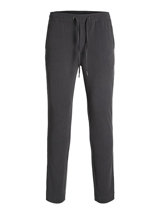 Trousers Chino Elastic in Slim Fit Dark Grey