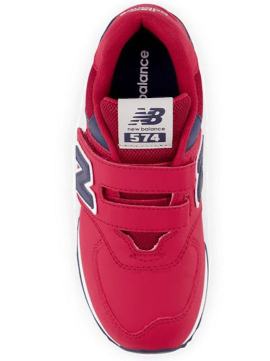 574 Classics Kids Sneakers with Scratch Red