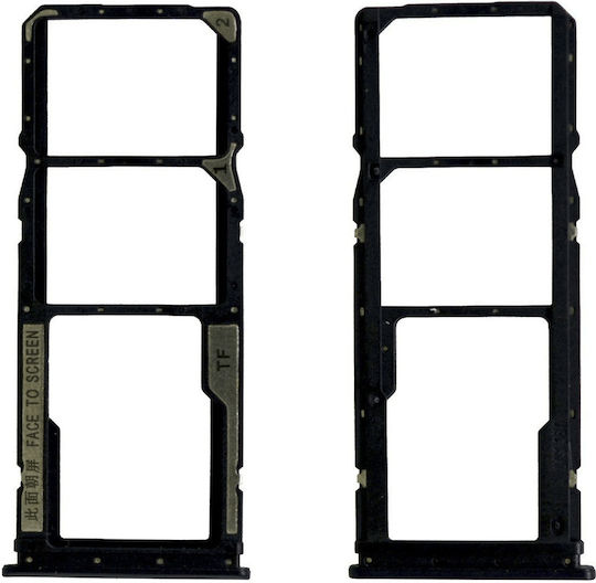 Υποδοχή Κάρτας SIM Tray Μαύρη για Poco M3