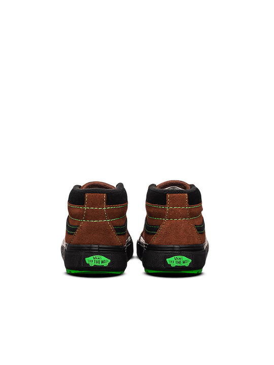 Sk8 Mid Kids Sneakers High with Scratch Brown
