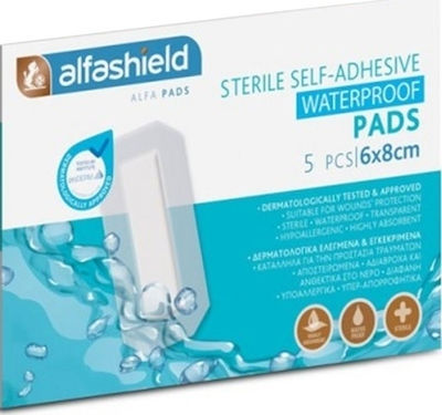 Karabinis Medical Alfashield Waterproof & Sterilized Plasters 8x6cm 50pcs