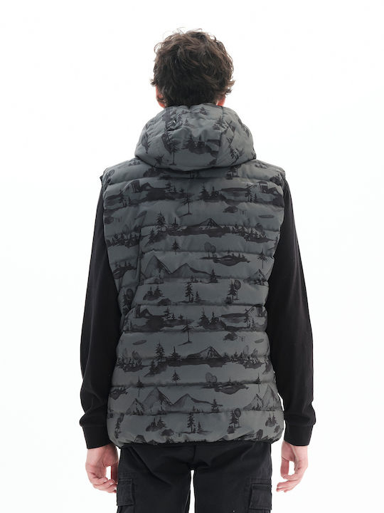 Sleeveless Winter Jacket Puffer Olive