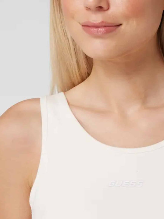 Damen Sport Crop Top mit Trägern Beige