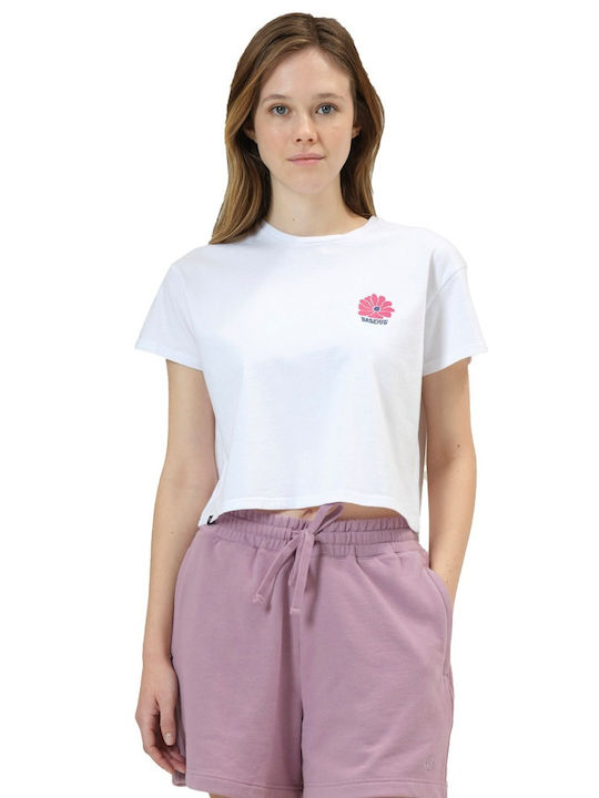 Κοντομάνικο Crop Top Λευκό
