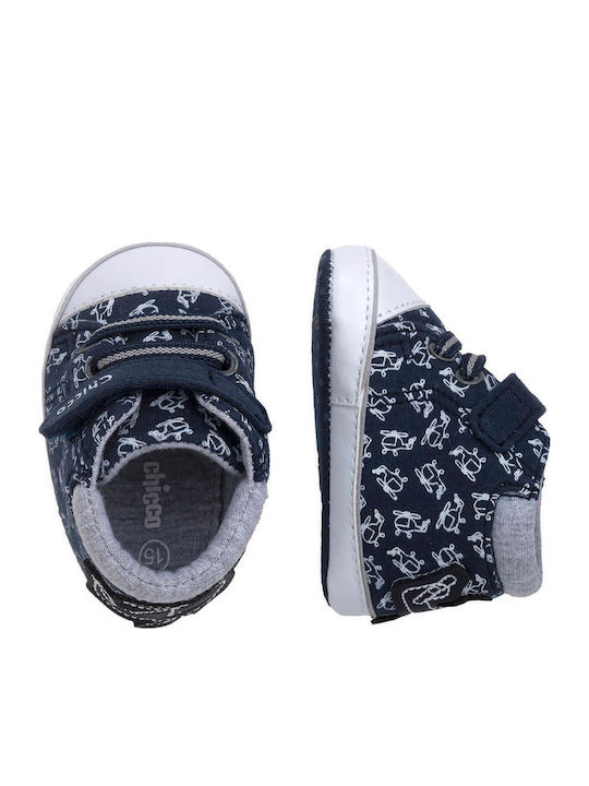 Chicco Βρεφικά Sneakers Αγκαλιάς Μπλε Ελικόπτερα